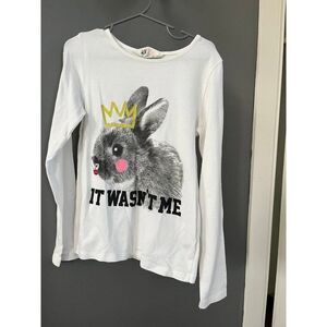 H&M size 6 to 8 bunny shirt Easter long sleeve